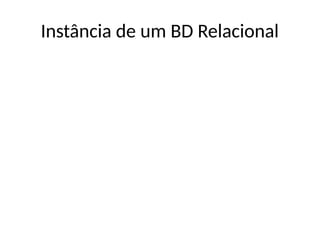 Instância de um BD Relacional
 