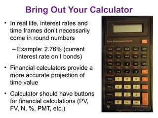 Time value sale of money calculator