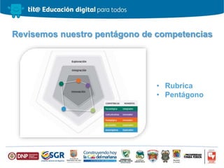 Revisemos nuestro pentágono de competencias
• Rubrica
• Pentágono
 
