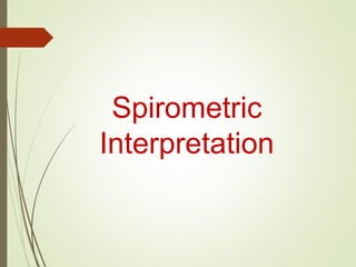 Spirometric
Interpretation
 