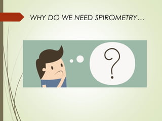 WHY DO WE NEED SPIROMETRY…
 