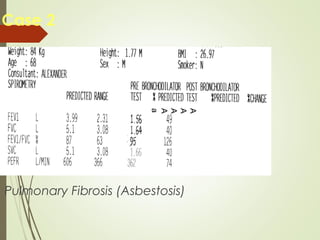 Case 2
Pulmonary Fibrosis (Asbestosis) A
A
A
A
a
 