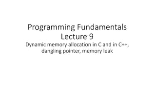 PF UE LEC 7 Pointers programming fundamentals (2).pptx | Programming ...