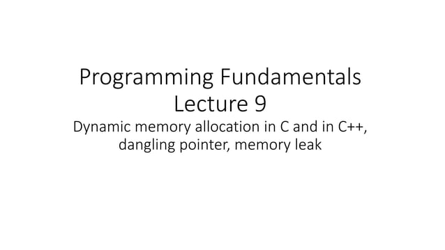 PF UE LEC 7 Pointers programming fundamentals (2).pptx