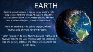 Earth Topic Comprehensive Exploration of Our Solar System and Its Planets | PPTX