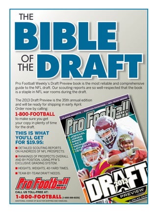 Pro Football Weekly 2013 Draft Magazine | PDF