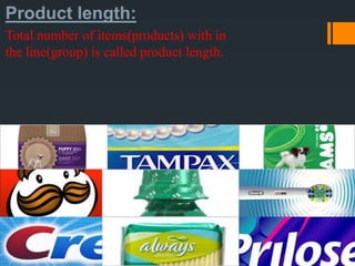 Product length:
Total number of items(products) with in
the line(group) is called product length.
 