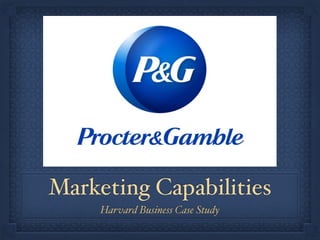 Marketing Capabilities
Harvard Business Case Study
 