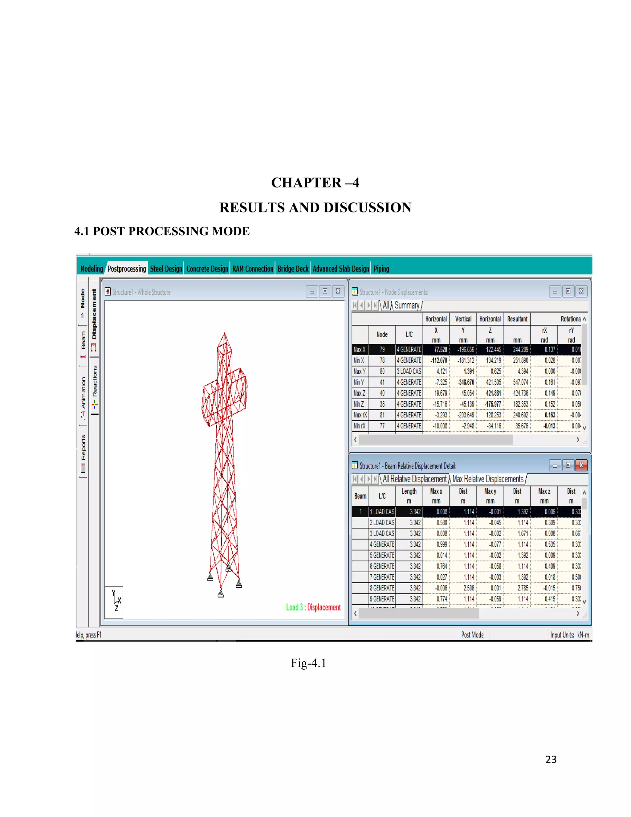 23
CHAPTER –4
RESULTS AND DISCUSSION
4.1 POST PROCESSING MODE
Fig-4.1
 