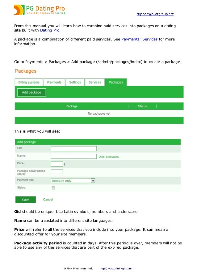 PG dating Pro programvare