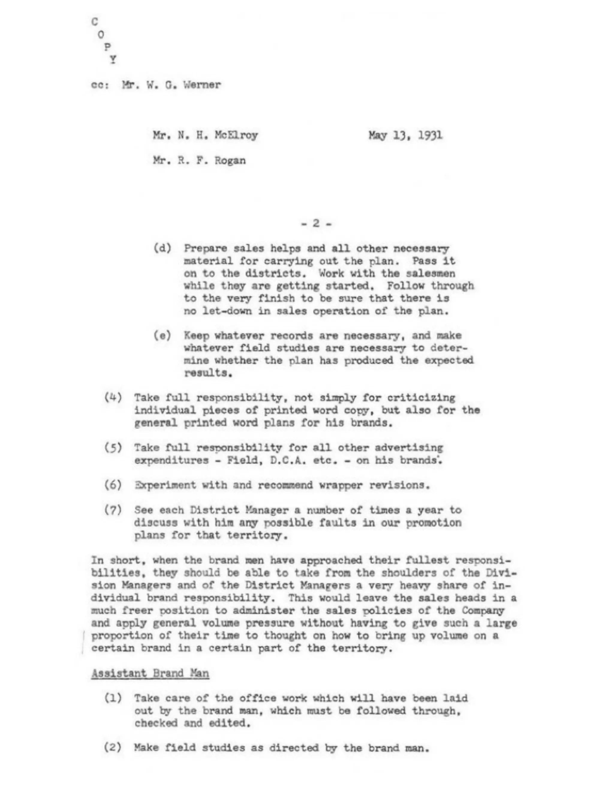 P&G Memo: Creating Modern Day Brand Management