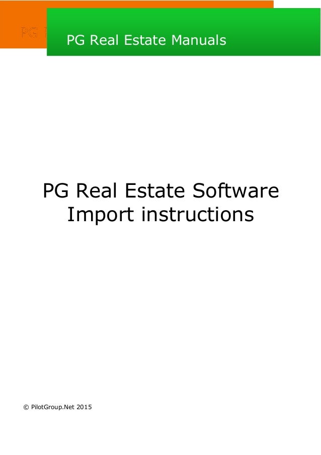 PG Real Estate CMS Import instructions