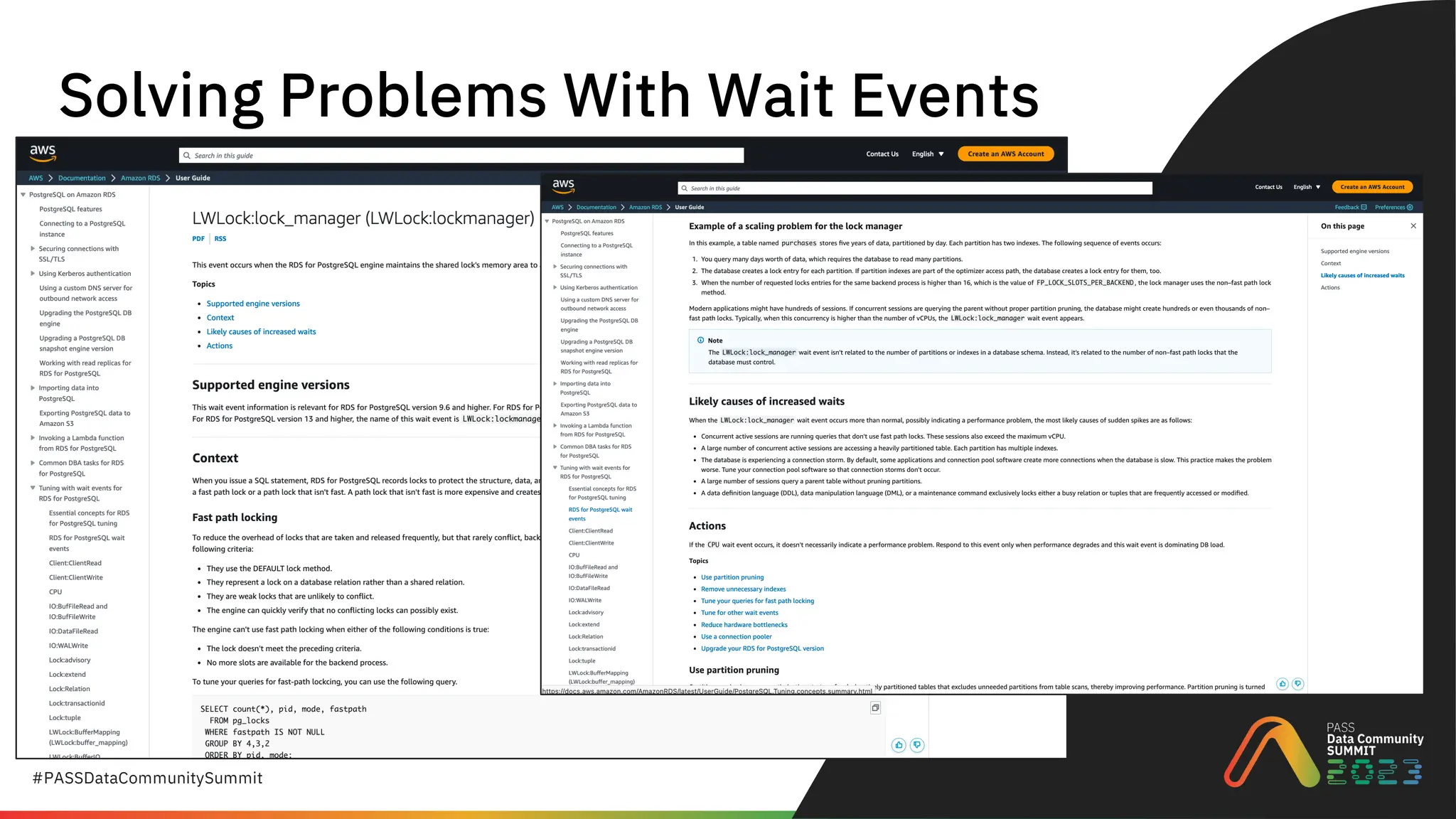 #PASSDataCommunitySummit
Solving Problems With Wait Events
 