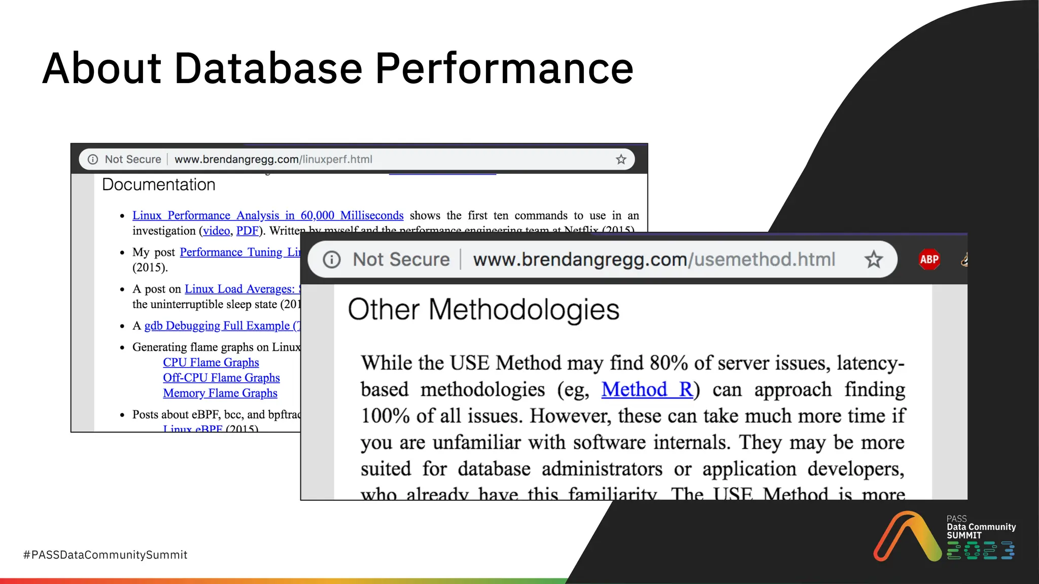 #PASSDataCommunitySummit
About Database Performance
 