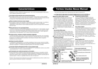 Obrigado por escolher o ZOOM G2 (chamado aqui de “G2”). O G2 é um processador de multi-efeitos
com as seguintes características e funções:
Tecnologia de última geração para excelente desempenho
Amostragem de 96 kHz / 24 bit (com 32 bits de processamento interno) garante excelente qualidade
sonora. Resposta de freqüência permancede plana até 40 kHz, e a relação sinal/ruído do sinal convertido
na entrada é de 120 dB, demonstrando o alto nível de desempenho alcançado pelo G2.
Efeitos versáteis inclusive as novas criações
De um total de 54 efeitos, até 9 (incluindo o ZNR) podem ser usados ao mesmo tempo. As escolhas de
alta qualidade providas pelo G2 incluem os efeitos de distorção que simulam os timbres dos
amplificadores e efeitos famosos, EQ de 6 bandas para guitarra e efeitos com função HOLD controlável
pelo foot switch.
Ótimo para tocar ao vivo e gravqação direta
O módulo de distorção provém dois diferentesalgorítmos para cada um dos 17 `tipos de efeitos, um para
tocar ao vivo e outro para gravação direta. Dependendo do ajuste lig/desl. do efeito CABINET & MIC
o qual simula o som de caixa de amplificador e as caracterísitcas de microfone, o melhor algorítmo é
automaticamente selecionado dado a você o melhor som para cada aplicação.
Funções de rítmo e afinador cromático automático integrados
Um número de patterns rítmicos que utiliza sons de bateria PCM reais são providos. Isso é conveniente
para uso como um metrônomo durante o estudo ou para prover uma parte rítmica para ma sessão rápida
de improviso. Um afinador cromático automático é provido para você poder afinar a sua guitarra
facilmente em casa ou no palco.
Interface do usuário sofisticada
A combinação do seletor giratório e os três botões de parâmetros fazem com que o processo de edição
seja intuitivo e rápido. Praticamente não existe tempo de mudança dos programas de efeitos (menos de 5
milésimos de segundo!!!) A mudança de programas (patches) sem ruídos agora é realidade.
O princípio duple de alimentação permite o uso em qualquer lugar
O G2 pode sre usado com 4 pilhas AA ou com um adaptador AC. Funcionamento contínuo com as pilhas
é aproximadamente de 7.5 horas com baterias alcalinas.
Fácil operação com o pedal de expressão ou foot switch
Um foot switch (FS01) ou pedal de expressão opcionais (FP01/FP02) poem ser conectados à conexão
CONTROL IN. O foot switch é conveniente par amudar rapidamente os programas de efeitos ajustar o
tempo para a função de rítmo ou ligar/desligar a função HOLD do delay. O pedal de expressão pode ser
usado par ajustar o volume ou a qualidade tonal de um efeito em tempo real.
Por favor, tome um pouco do seu tempo para ler esse manual cuidadosamente para obter o melhor de seu
aparelho, garantir desempenho otimizado e confiabilidade.
Essa seção explica alguns termos importantes que são usados no manual do G2.
Módulo de efeitos (Effect module)
Como mostrado na ilustração acima, o G2 pode ser
entendido como uma combinação de vários efeitos
singulares. Cad efeito é referido como um módulo de
efeitos. Em adição aos módulos estão compreendidos
os efeitos de compressão (COMP), simulador de amp./
efeitos de distorção (DRIVE), efeitos de modulação/
efeitos especiais (MOD/SFX), redutor de ruídos ZOOM
(ZNR). Os parâmetros como intensidade de efeitos
podem ser ajustados para cada módulo individual-
mente e os módulos podem ser ligados/desligados como
desejado.
Tipo de efeito (Effect type)
Dentrol de alguns módulos de efeitos, existem vários
efeitos diferentes os quais são referidos como tipos de
efeitos. Por exemplo, o módulo de modulação/efeitos
especiai (SFX) compreendes chorus, flanger, pitch shifter,
delay e outros tipos de efeitos. Somente um poderá ser
utilizado ao mesmpo tempo
Parâmetros de efeitos
Todos os módulos de efeitos possuem vários parâmetros
que podem ser ajustados. Estes são chamados de
parâmetros de efeitos. No G2 os parâmetros de efeitos são
ajustados com os botões de parâmetro 1 – 3. Similar aos
botões dos pedais tradicionais, estes mudam os aspectos
como carácterização tonal e intensidade do efeito. Cada
parâmetro é designado para cada botão e isso dependedo
tipo de efeito e do módulo de efeito selecionado.
Programas de ajustes (Patch)
No G2, as combinações de módulos de efeitos são
armazenadas e acessadas em unidades chamadas de
patches. Um patch compreende informações do estado de
liga/desliga de cada mósulo de efeito, sobre o tipo de
efeito utilizado em cada módulo e sobre os ajustes dos
parâmetros. A memória interna do G2 pode armazenar até
80 patches (incluindo 40 patches os quais poderão ser
modificados e armazenados posteriormente).
Área e Banco (Bank)
Um grupo de 10 patches é chamado de banco. A memória
do G2 compreende um total de 8 bancos, chamados de A
até d e de 0 até 3. Os bancos A – d formar a área do
usuário a qual permite a leiturae salvar os patches. Os
bancos 0 até 3 são os da área de presets que contém
somente patches de leitura. Os patches dentro de cada
banco são numerados de 0 a 9. Para especificar um patch
no G2, você poderá usaro formato “A1” (número do
patch 1 do banco A), “06” (número do patch 6 do banco
0), e etc...
Modo Play/Modo Edit
O estado interno do G2 é conhecido como modo de
operação. Os dois modos maiores são modo PLAY e
modo EDIT. (Este último seve para modificar os
patches). O sleetor de módulos serve para mudar entre o
modo play e o modo edit.
1.Vire o G2 e abra a tampa do compartimento
de baterias na parte inferior.
2.Insira quatro baterias AA
3. Feche a tampa do compartimento de
baterias.
Empurre a tampa até que a mesma entre
no local.
Use 4 pilhas tamanho AA.
Quando a carga das baterias
estiver baixa, a indicação “bt”
aparecerá no visor.
Trava
Pressione as travas para
liberar e levantar a tampa.
Visão inferior do
G2
Trava
 