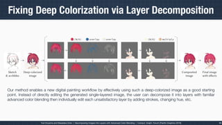 Decomposing Images into Layers with Advanced Color Blending [Pacific ...