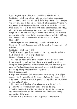 Pg2 Beginning in 1991, the IOM (which stands for the Institute o.docx