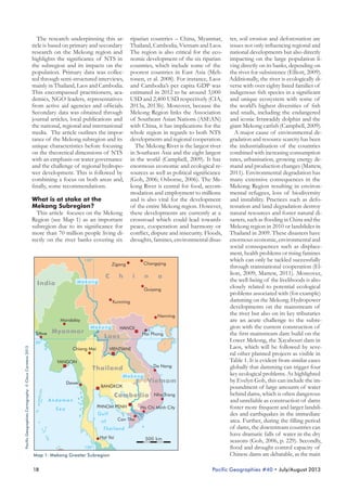 The research underpinning this ar- riparian countries – China, Myanmar,
ticle is based on primary and secondary Thailand, ...