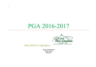 ]
PGA 2016-2017
CRA PEÑA CABARGA
Heras y San Salvador
Medio Cudeyo
2016-2017
 