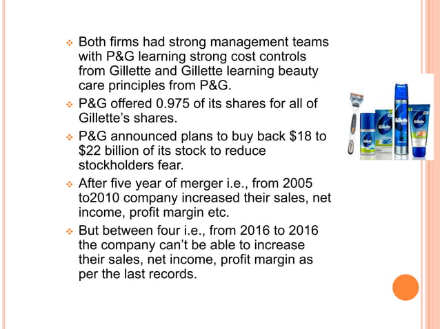 p&g gillette acquisition case study answers