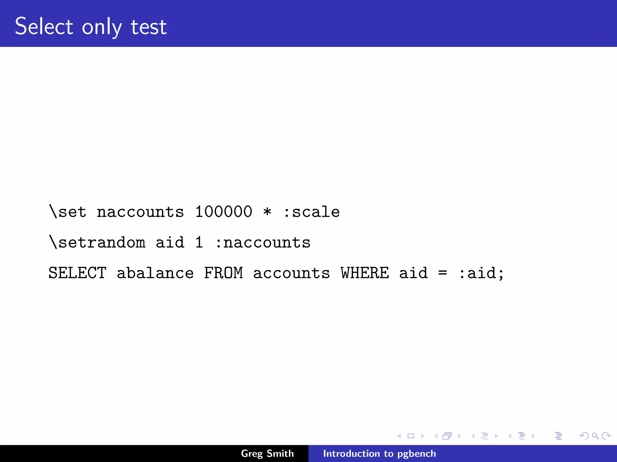 Introduction to PgBench