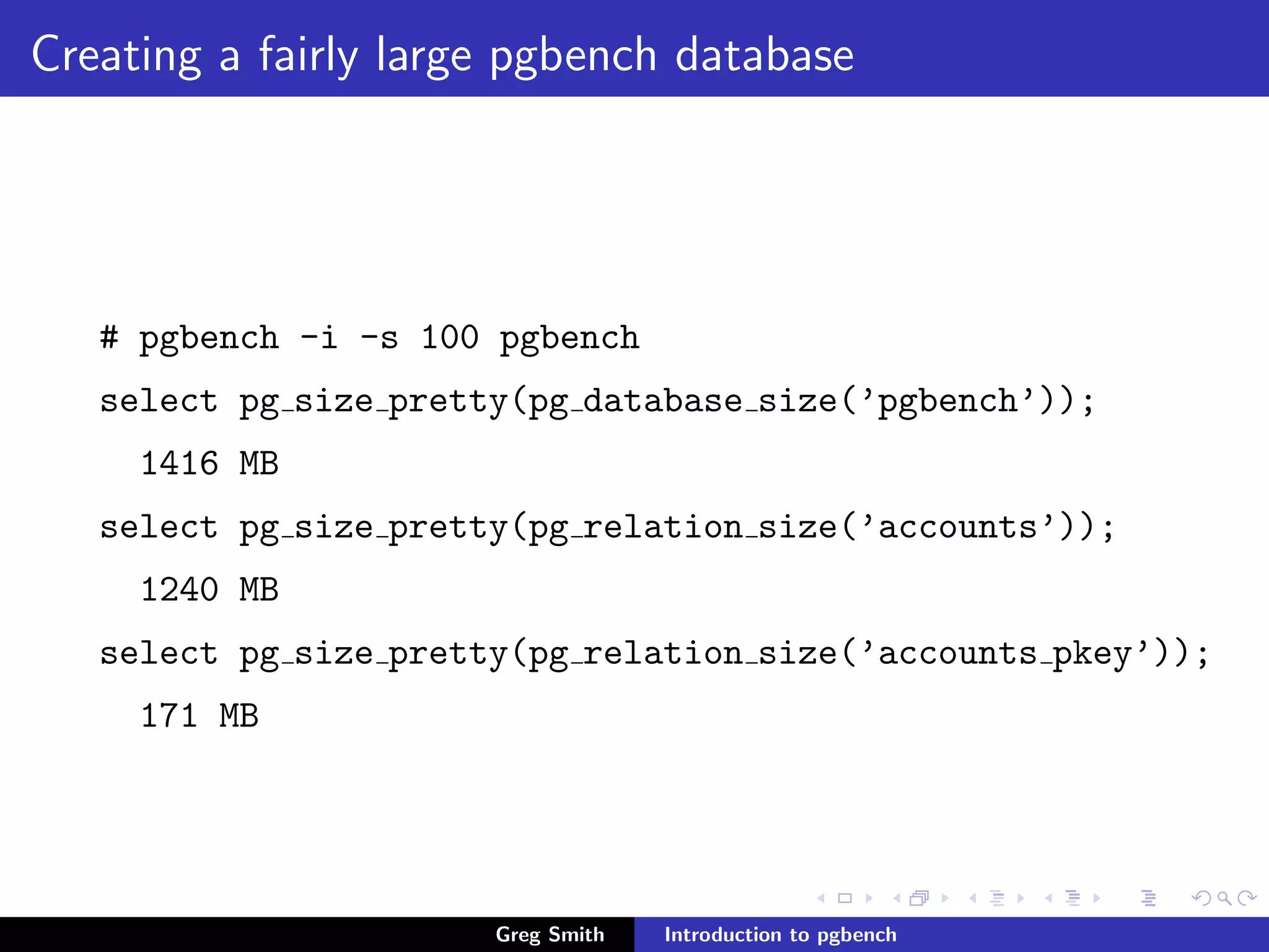 Introduction to PgBench