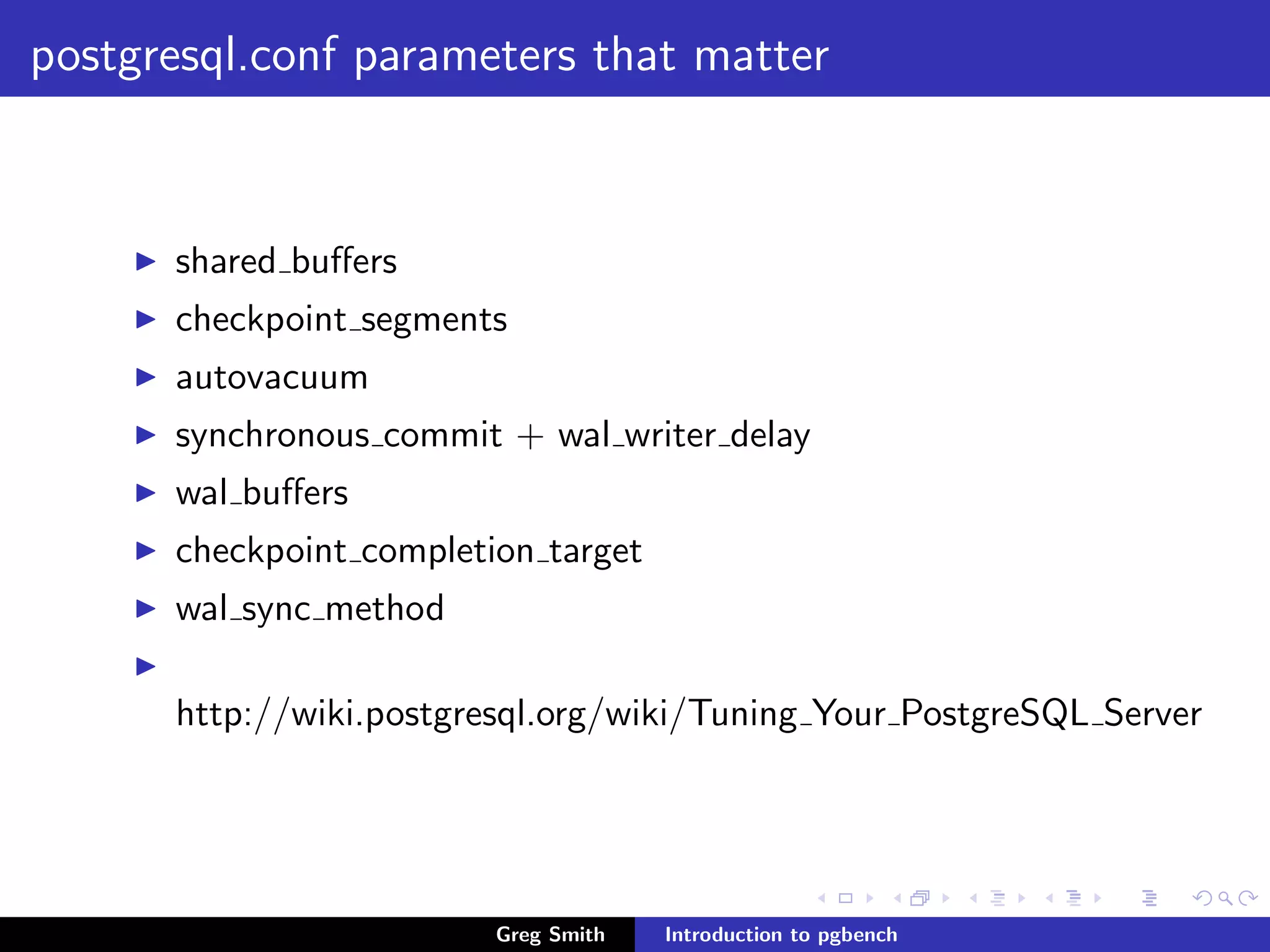 Introduction to PgBench