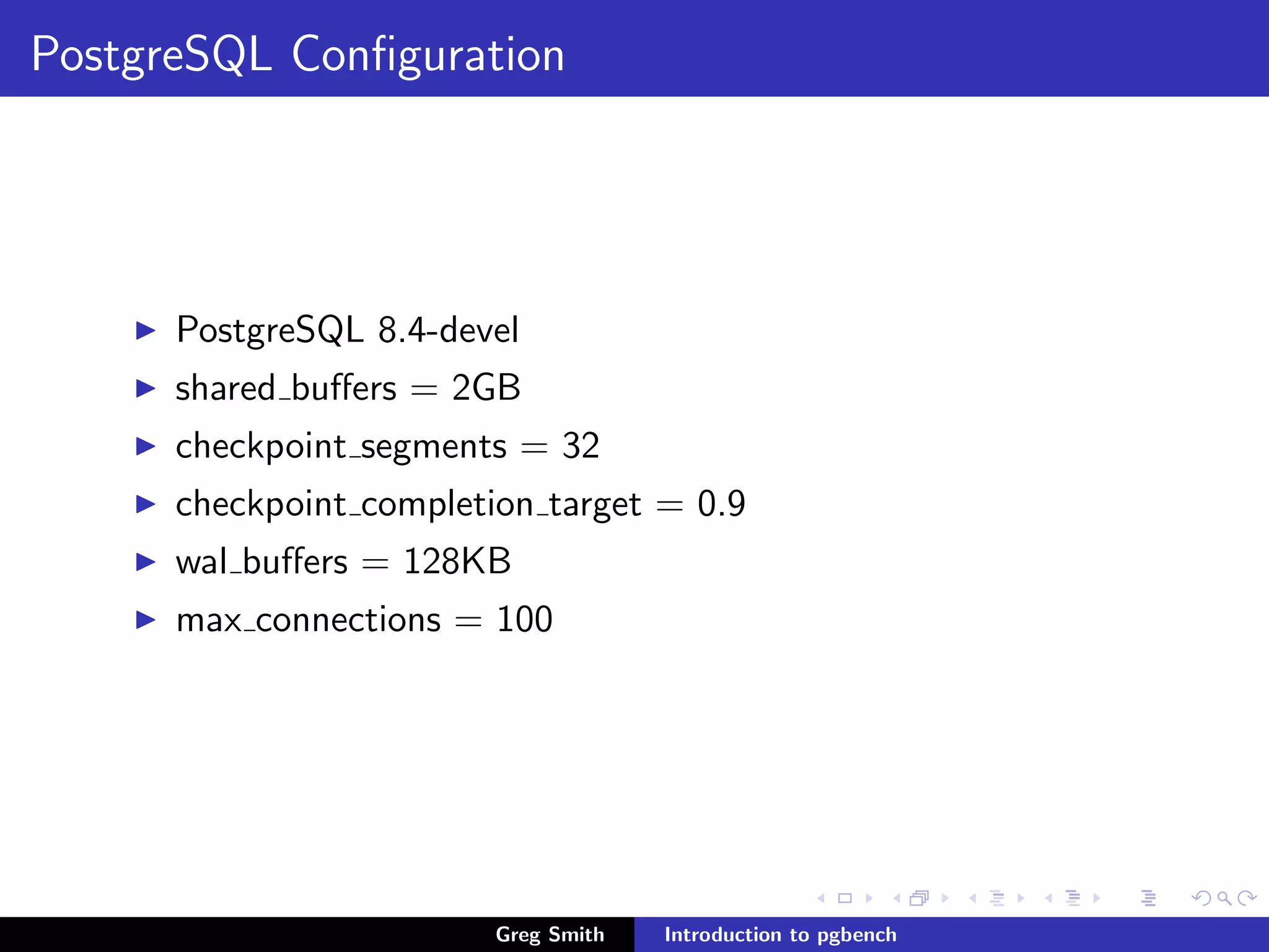 Introduction to PgBench