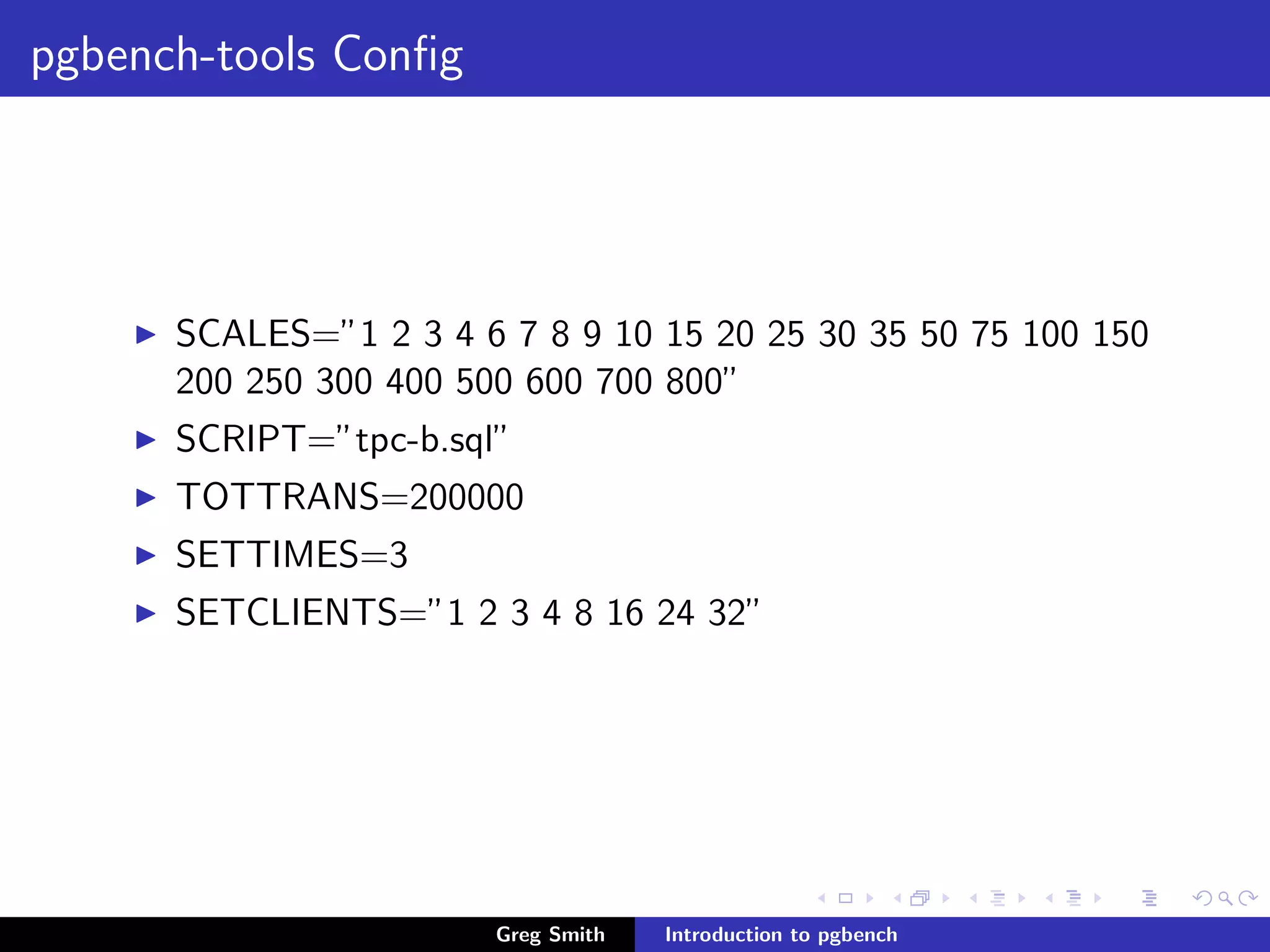 Introduction to PgBench