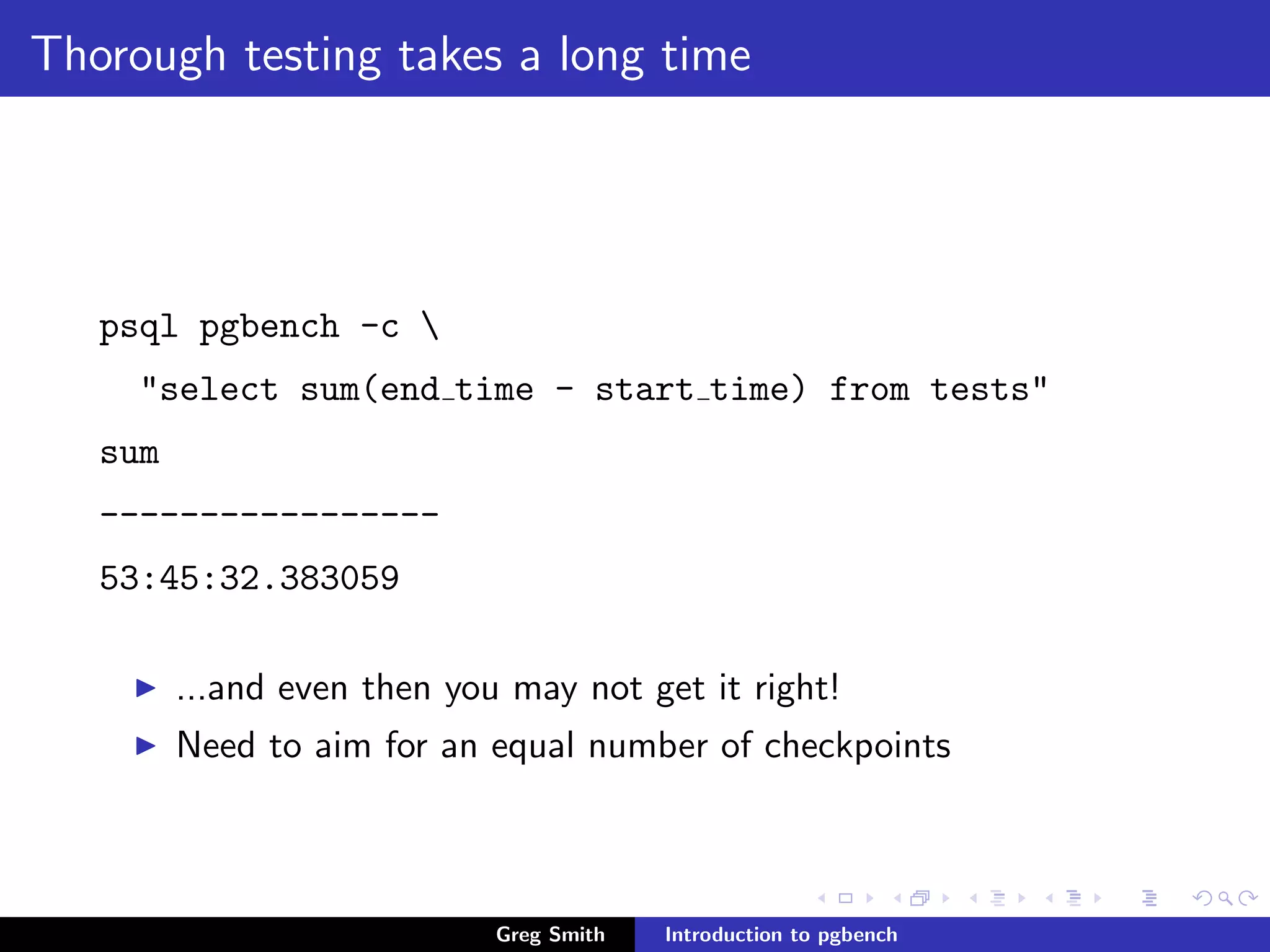 Introduction to PgBench