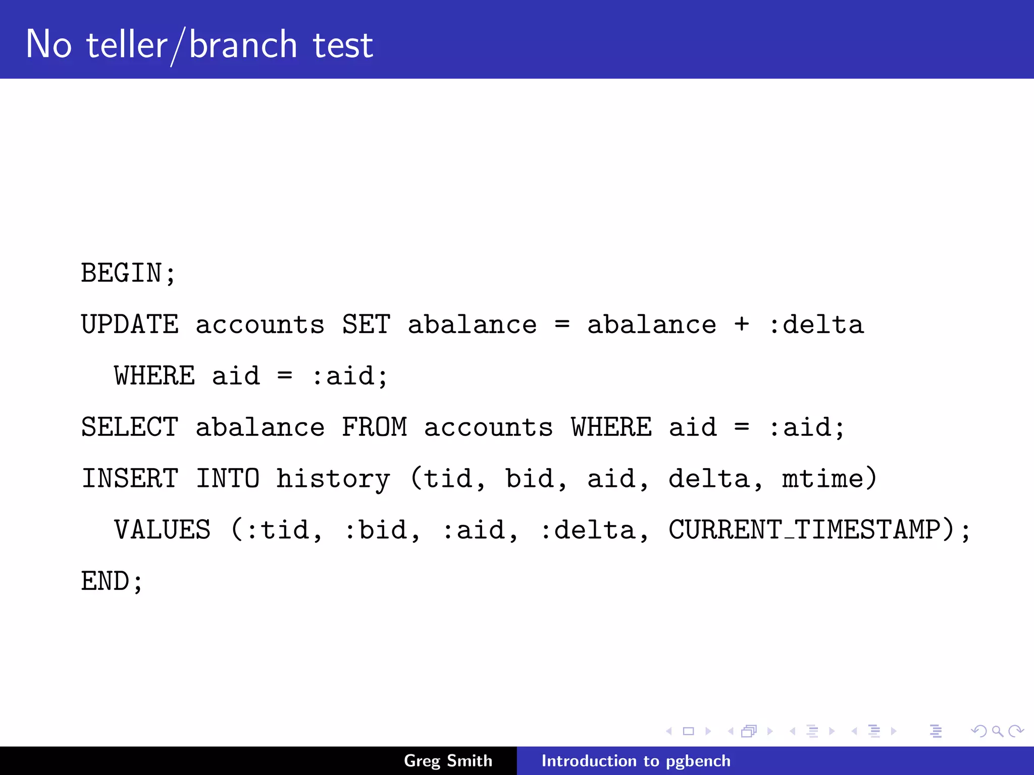 Introduction to PgBench