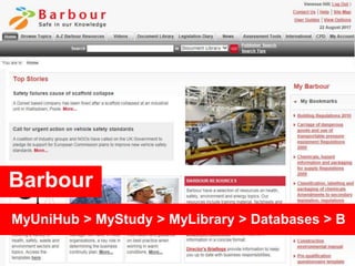 Barbour
MyUniHub > MyStudy > MyLibrary > Databases > B
 