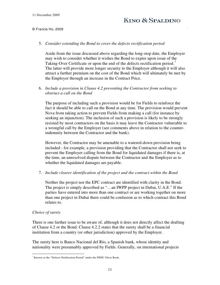 sample performance bond claim letter Bond Workshop Exercise sample performance bond claim letter Bond Workshop Exercise