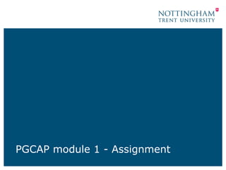 PGCAP module 1 - Assignment
 