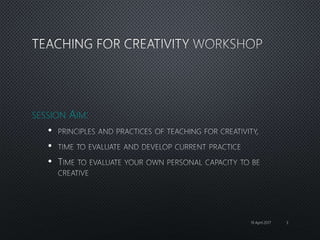 SESSION AIM:
•
•
•
19 April 2017 3
 