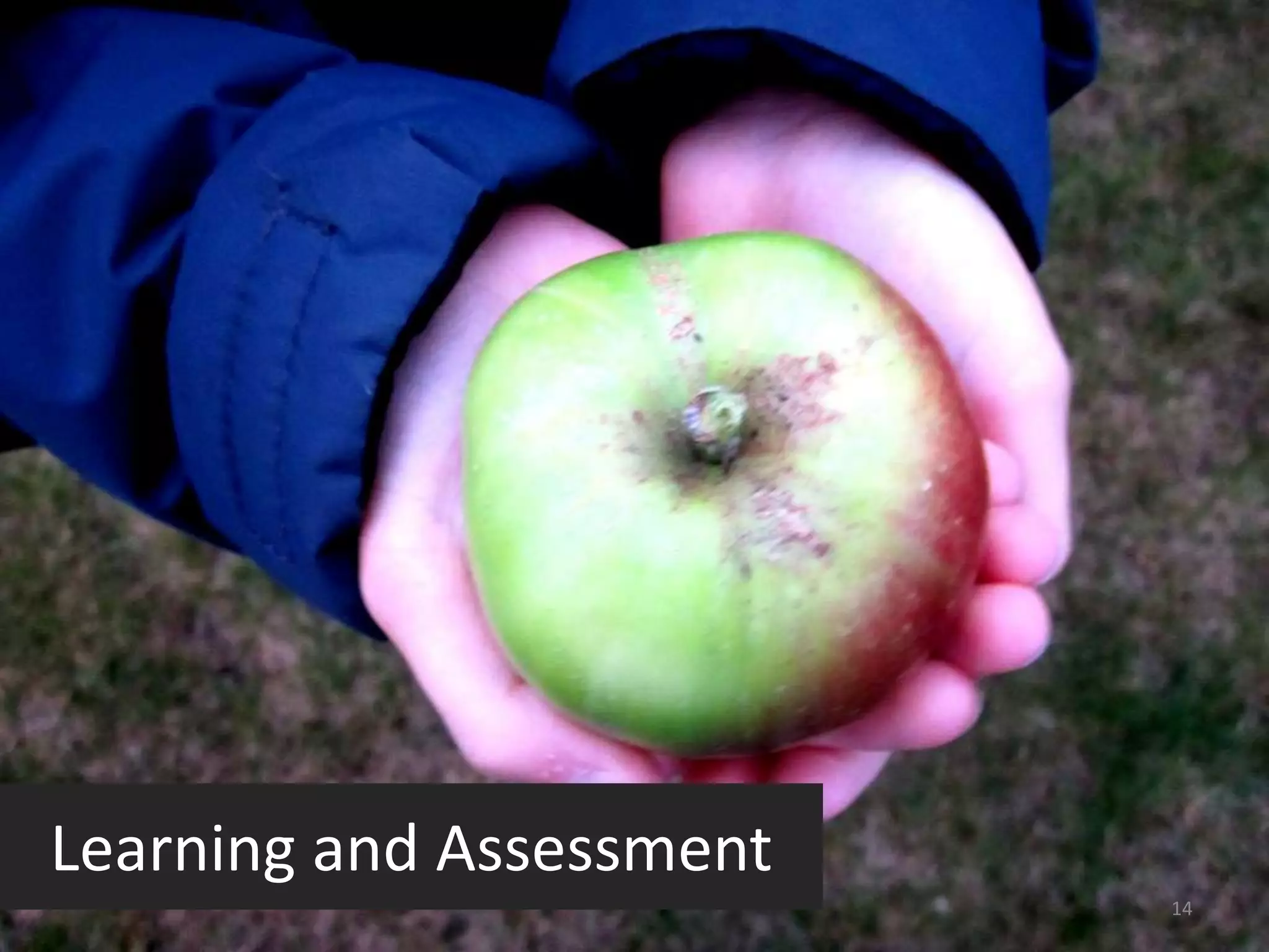 Learning and Assessment
                          14
 