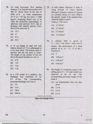 PGCET Civil 2018 question paper