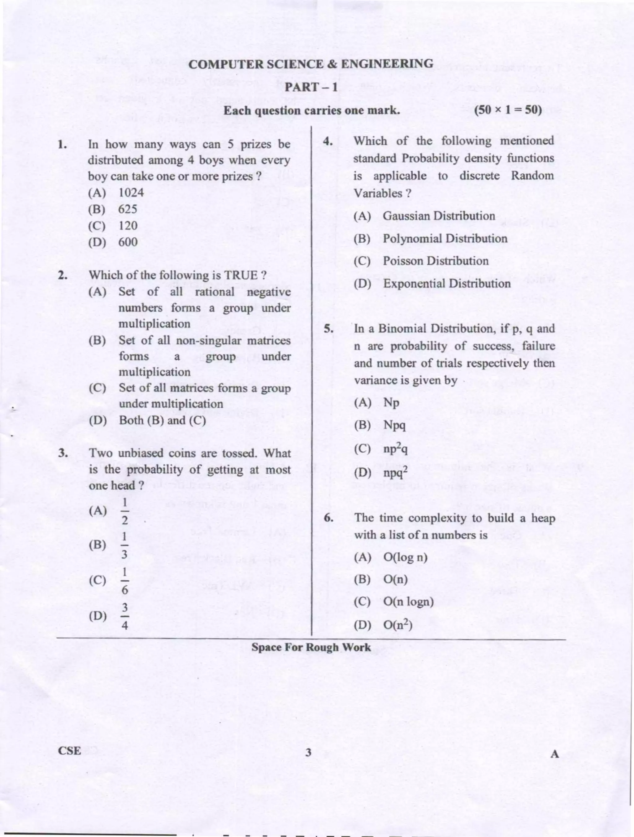 PGCET Computer Science 2018 Question Paper PDF pgcet-computer-science-2018-question-paper-pdf