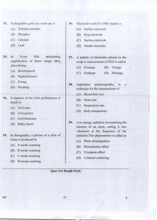 PGCET Electrical sciences 2018 question paper