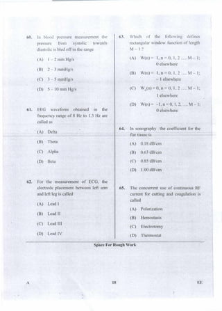 PGCET Electrical sciences 2018 question paper
