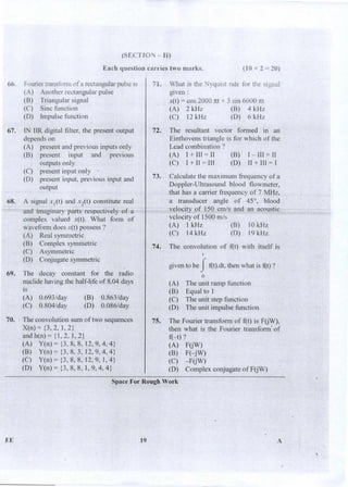 PGCET Electrical sciences 2018 question paper