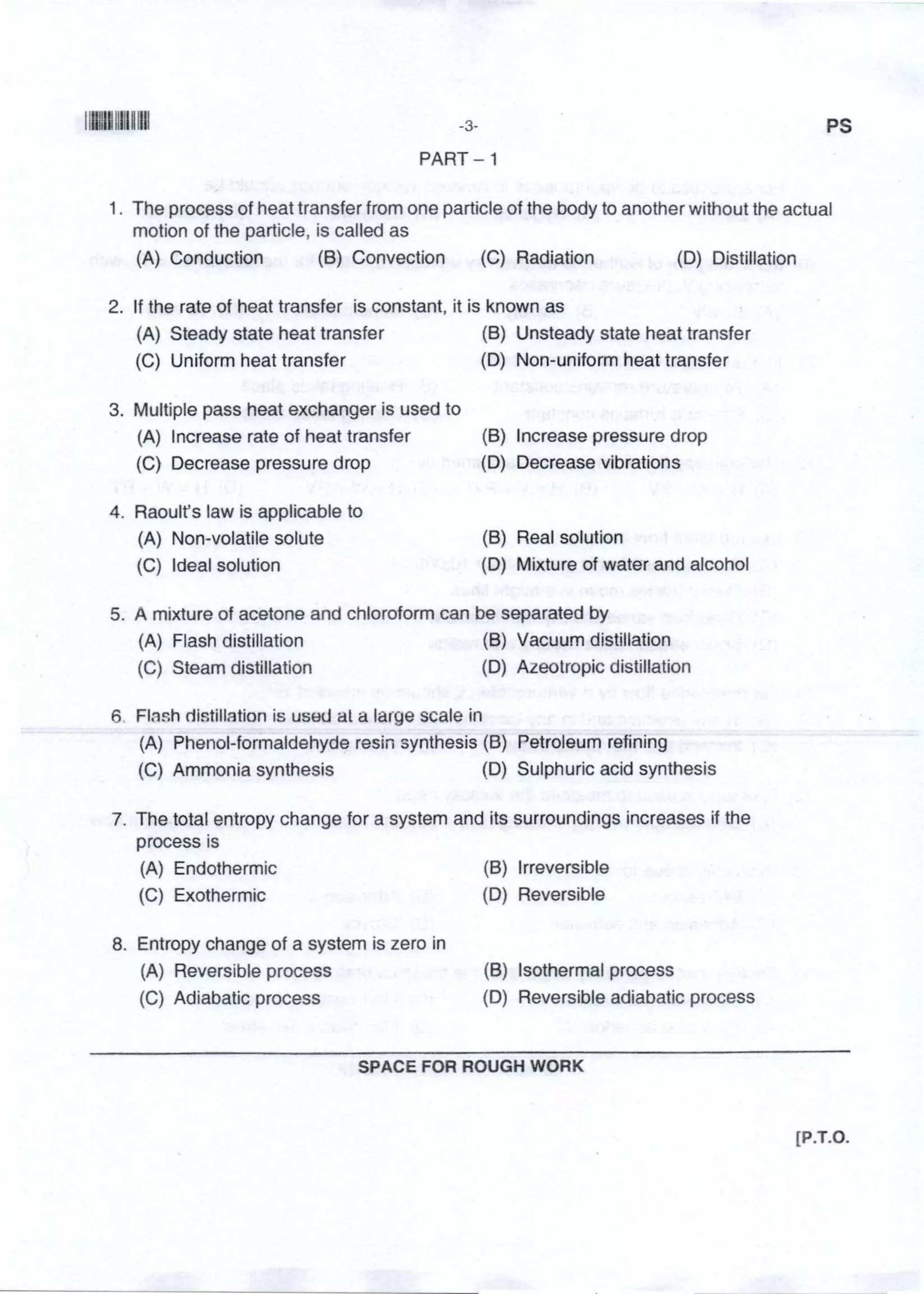 PGCET Polymer science 2018 question paper