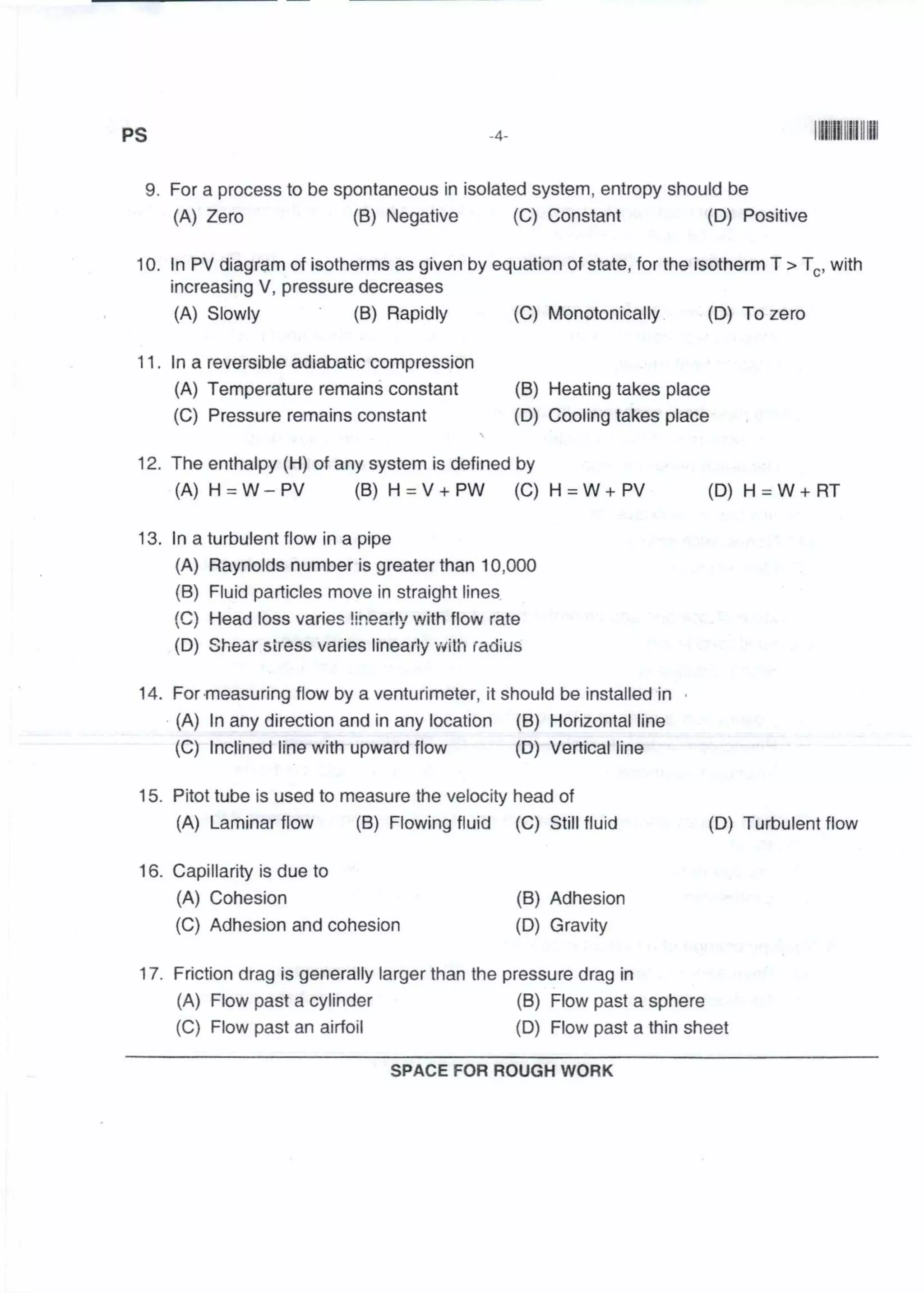 PGCET Polymer science 2018 question paper