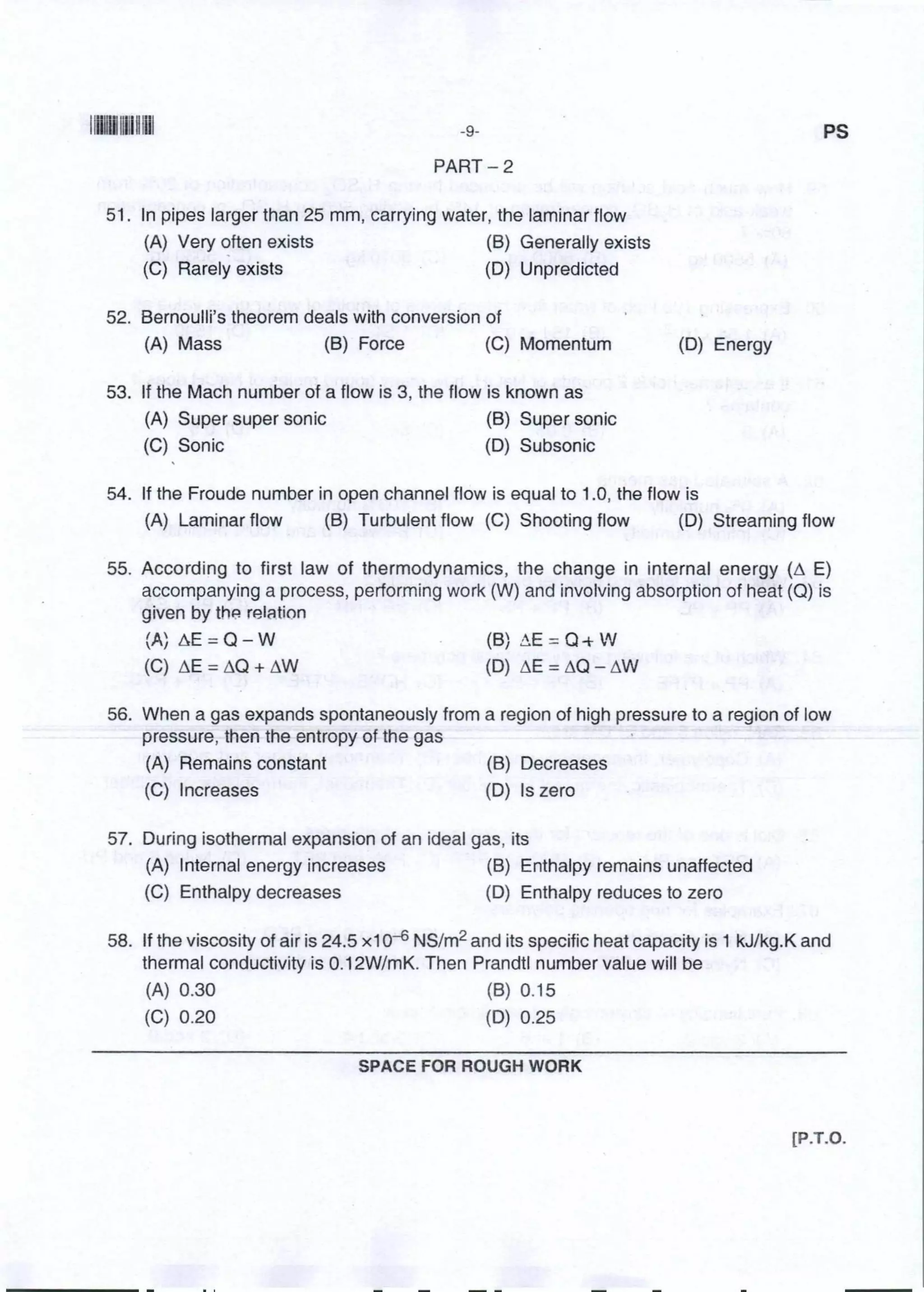 PGCET Polymer science 2018 question paper