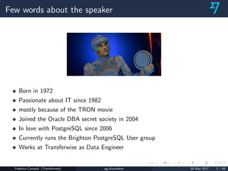 Few words about the speaker
Born in 1972
Passionate about IT since 1982
mostly because of the TRON movie
Joined the Oracle...