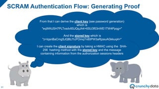 Client Signature
92
Stored Key Client Signature
$AUTHENTICATION_MESSAGE
HMAC
“Authentication Message” is composed of some
...