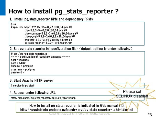 Introduction of pg_statsinfo and pg_stats_reporter ~Statistics Report…