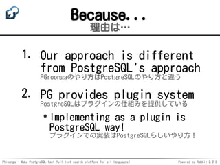 PGroonga – Make PostgreSQL fast full text search platform for all ...