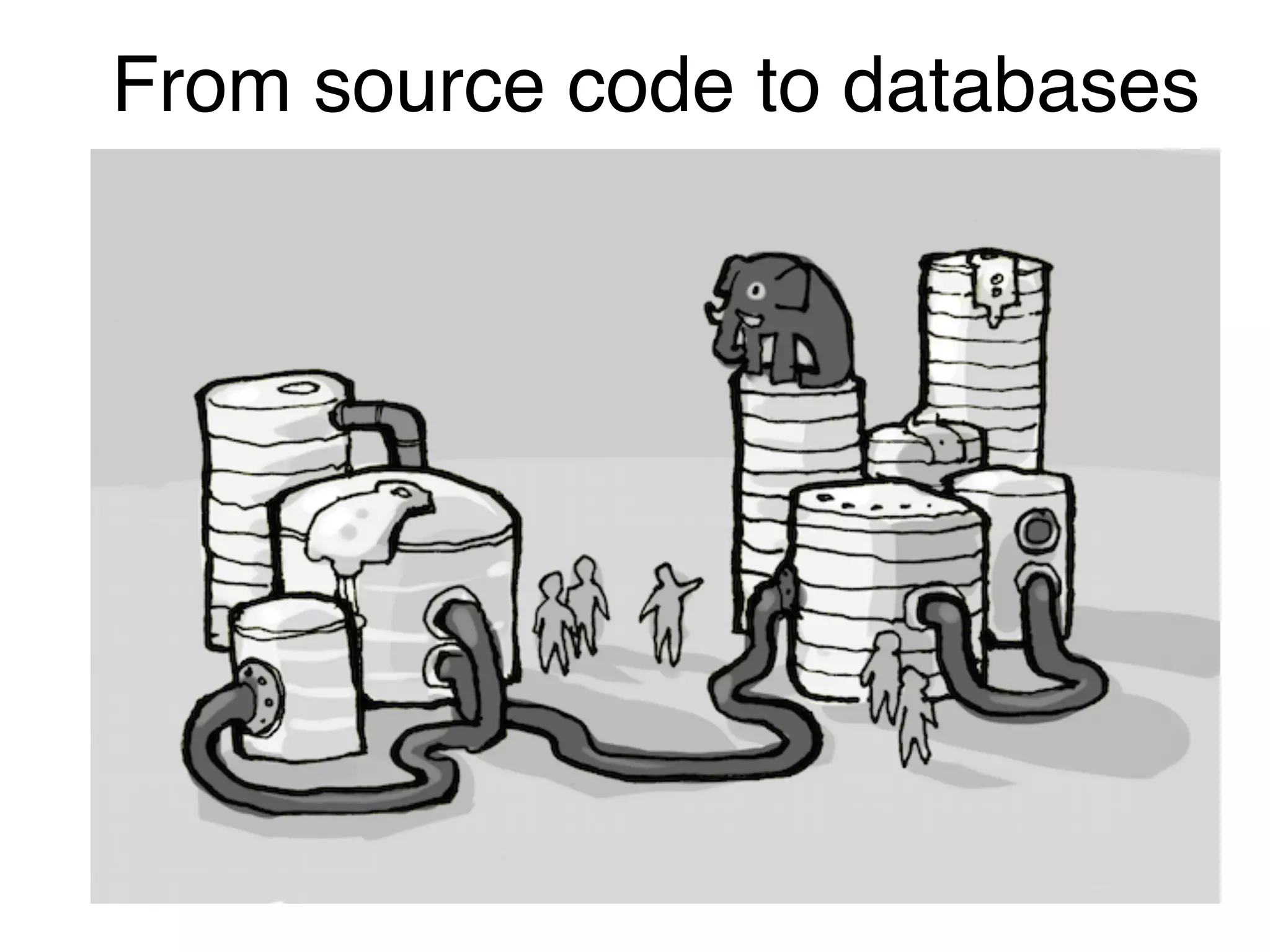 From source code to databases
 