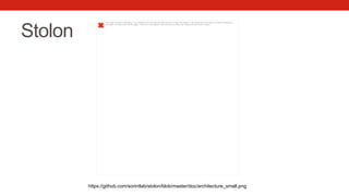 Stolon
The image cannot be displayed. Your computer may not have enough memory to open the image, or the image may have been corrupted. Restart your
computer, and then open the ﬁle again. If the red x still appears, you may have to delete the image and then insert it again.
https://github.com/sorintlab/stolon/blob/master/doc/architecture_small.png
 